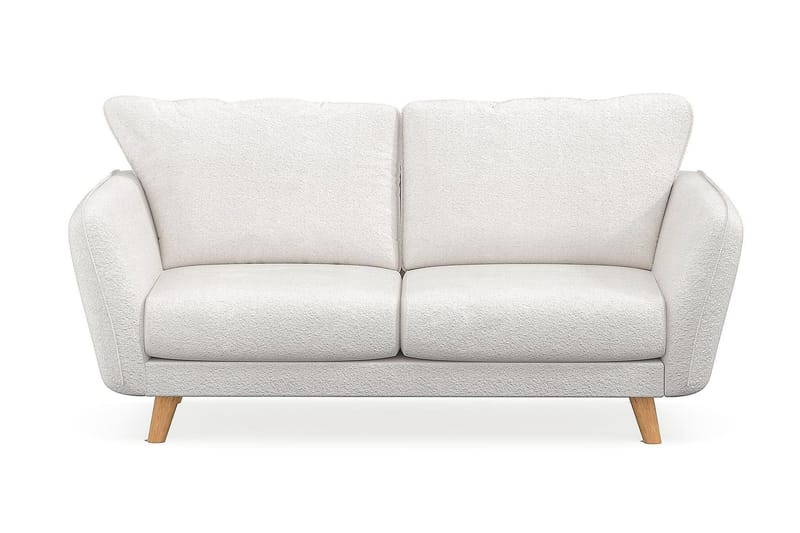 Trend Lyx 2-seters Sofa i Bouclé, Hvit