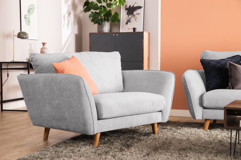 Trend Lyx 2-seters Stoffsofa - Lys grå - Møbler - Sofaer - 2 seter sofa