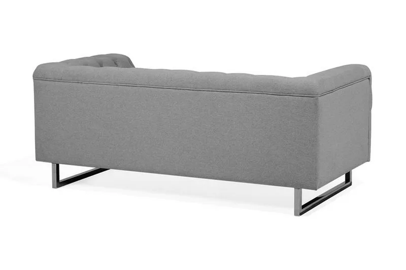 Vissland 2-seter Tuftet Sofa i Stoff med Metallben - Grå - Møbler - Sofaer - 2 seter sofa