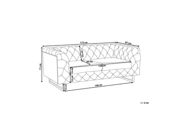 Vissland Sofa 2-4-seter - Grå - Møbler - Sofaer - 2 seter sofa