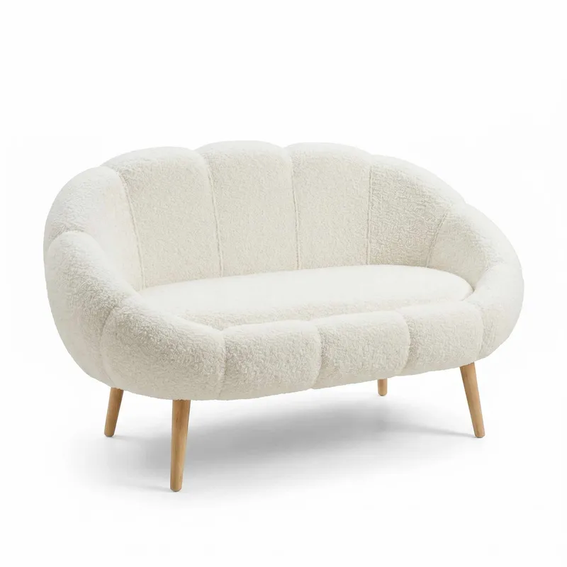 2-seters sofa Atelier Del Sofa Lida (130 x 105 x 50 cm) Hvit