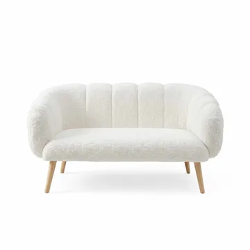 2-seters sofa Atelier Del Sofa Lotus (120 x 95 x 42 cm) Hvit - Møbler - Sofaer - 2 seter sofa