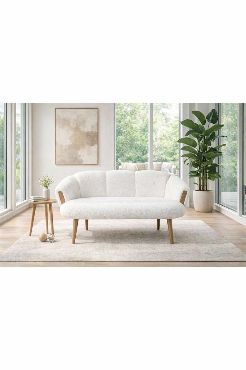 2-seters sofa Atelier Del Sofa Star (128 x 102 x 65 cm) Hvit - Møbler - Sofaer - 2 seter sofa