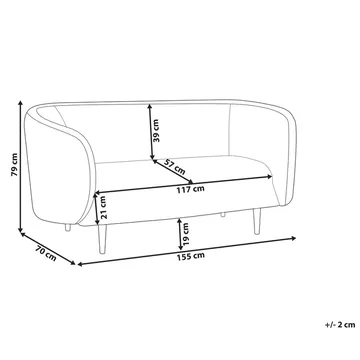 2-seters sofa Loen - Hvit, gull - Møbler - Sofaer - 2 seter sofa