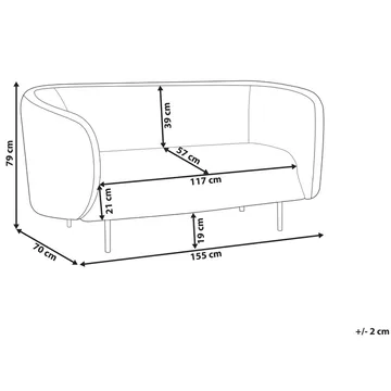 2-seters sofa Loen - Hvit, Svart - Møbler - Sofaer - 2 seter sofa