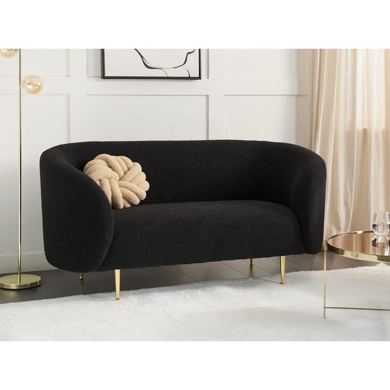 2-seters sofa Loen - Svart, Gull - Møbler - Sofaer - 2 seter sofa