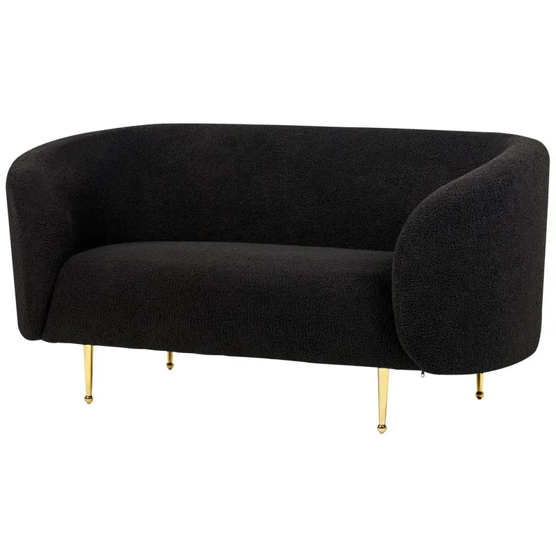 2-seters sofa Loen - Svart, Gull - Møbler - Sofaer - 2 seter sofa