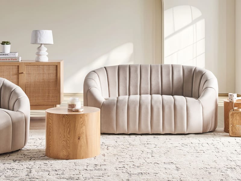 2-seters sofa Malung - Beige - Møbler - Sofaer - Fløyelssofaer