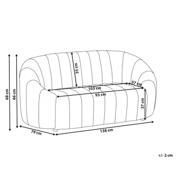 2-seters sofa Malung - Off-White - Møbler - Sofaer - Fløyelssofaer