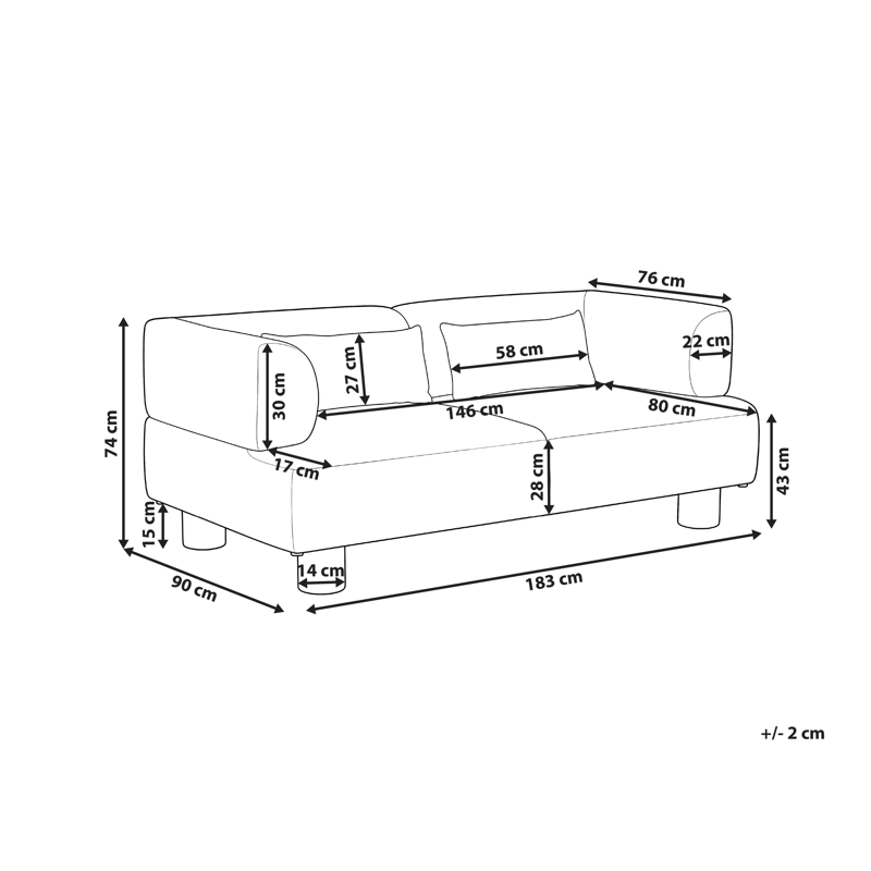 2-seters sofa Movik - Lysegrønn - Møbler - Sofaer - 2 seter sofa