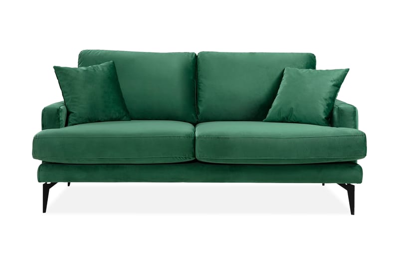 2-seters sofa Naiomy - Grønn / Svart - 2 seter sofa