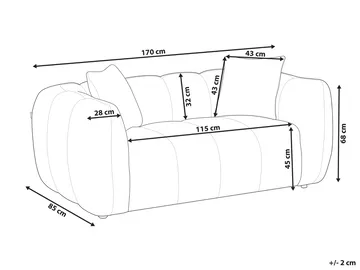 2-seters sofa Ness - Taupe - Møbler - Sofaer - 2 seter sofa