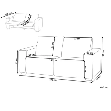 2-seters sofa Nukari - Grå - Møbler - Sofaer - Reclinersofaer