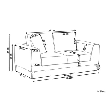 2-seters sofa Reinen - Grå, svart - Møbler - Sofaer - 2 seter sofa