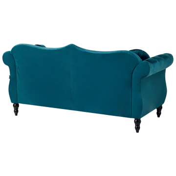 2-seters sofa Skien - Blågrønn - Møbler - Sofaer - Fløyelssofaer
