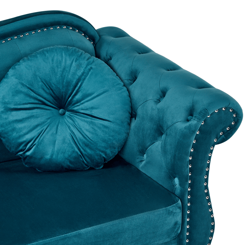 2-seters sofa Skien - Blågrønn - Møbler - Sofaer - Fløyelssofaer
