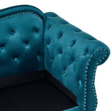 2-seters sofa Skien - Blågrønn - Møbler - Sofaer - Fløyelssofaer
