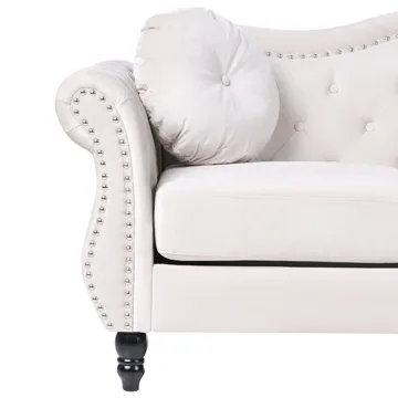 2-seters sofa Skien - Lys beige - Møbler - Sofaer - Fløyelssofaer