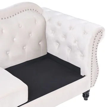 2-seters sofa Skien - Lys beige - Møbler - Sofaer - Fløyelssofaer