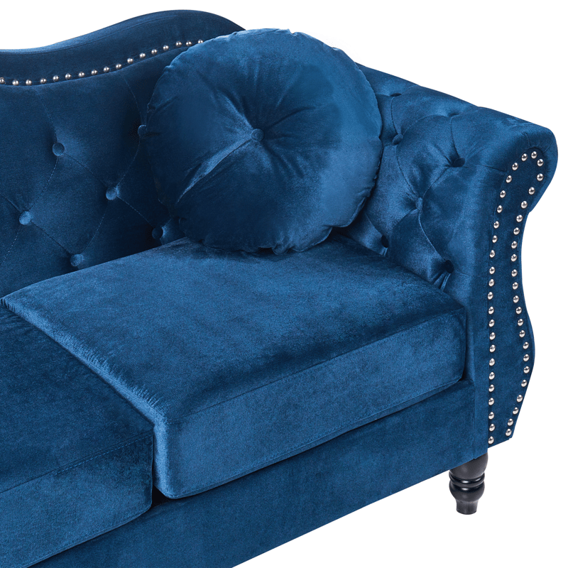 2-seters sofa Skien - Marineblå - Møbler - Sofaer - Fløyelssofaer