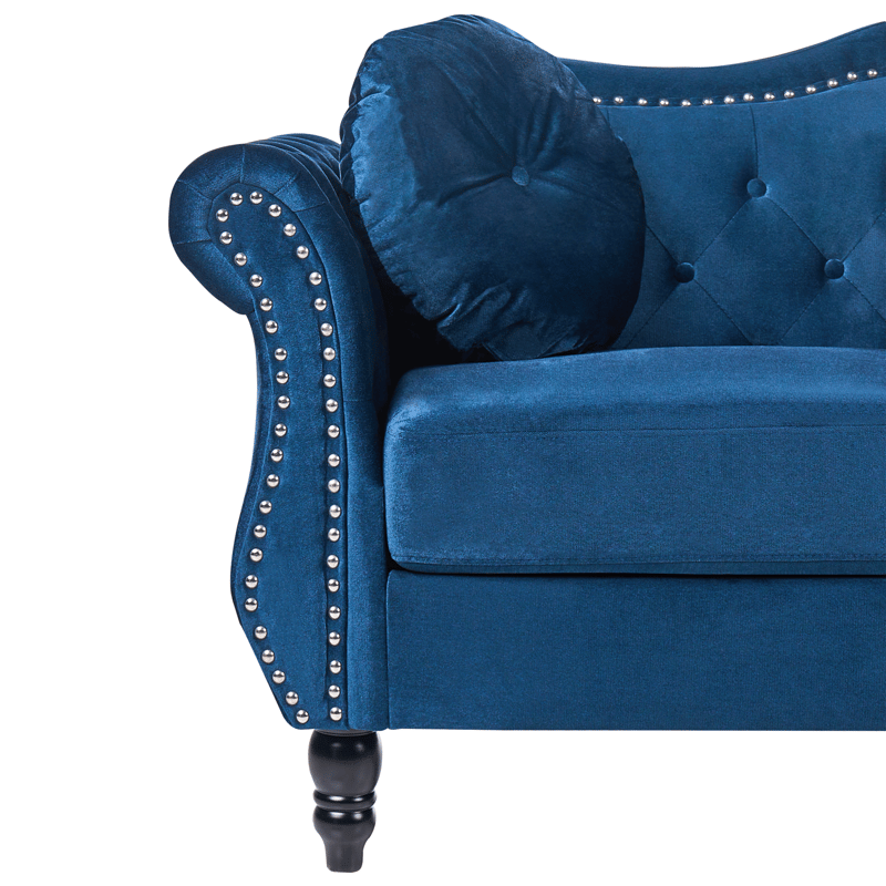 2-seters sofa Skien - Marineblå - Møbler - Sofaer - Fløyelssofaer