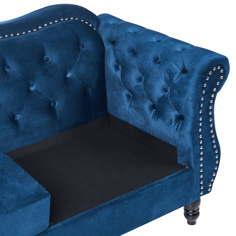 2-seters sofa Skien - Marineblå - Møbler - Sofaer - Fløyelssofaer