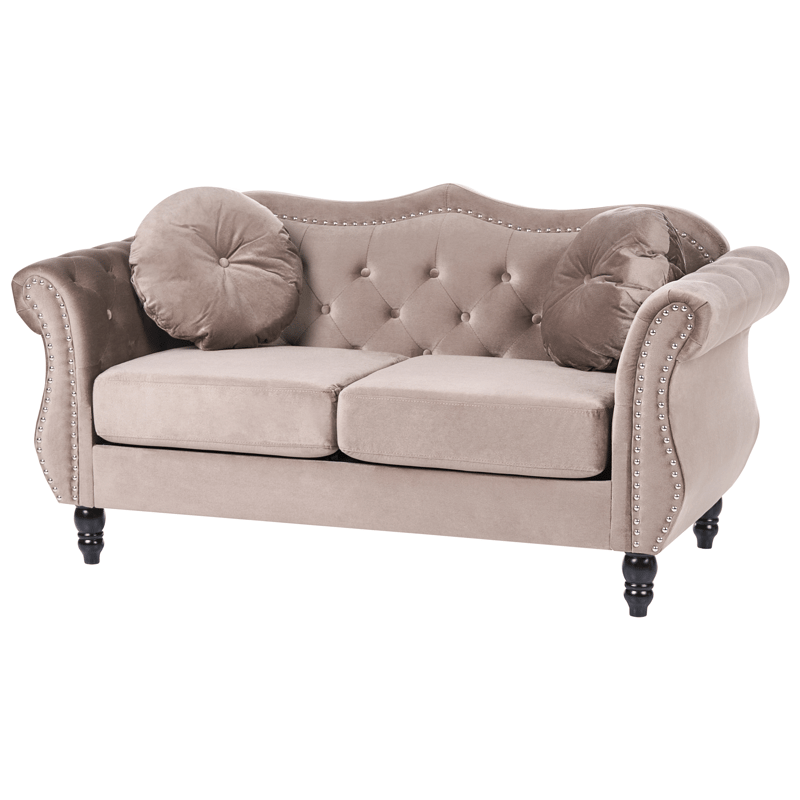 2-seters sofa Skien - Taupe - Møbler - Sofaer - Fløyelssofaer