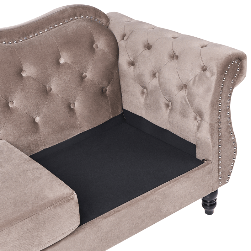 2-seters sofa Skien - Taupe - Møbler - Sofaer - Fløyelssofaer