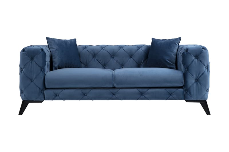 2-seters sofa Udabe - Blå / Svart - 2 seter sofa
