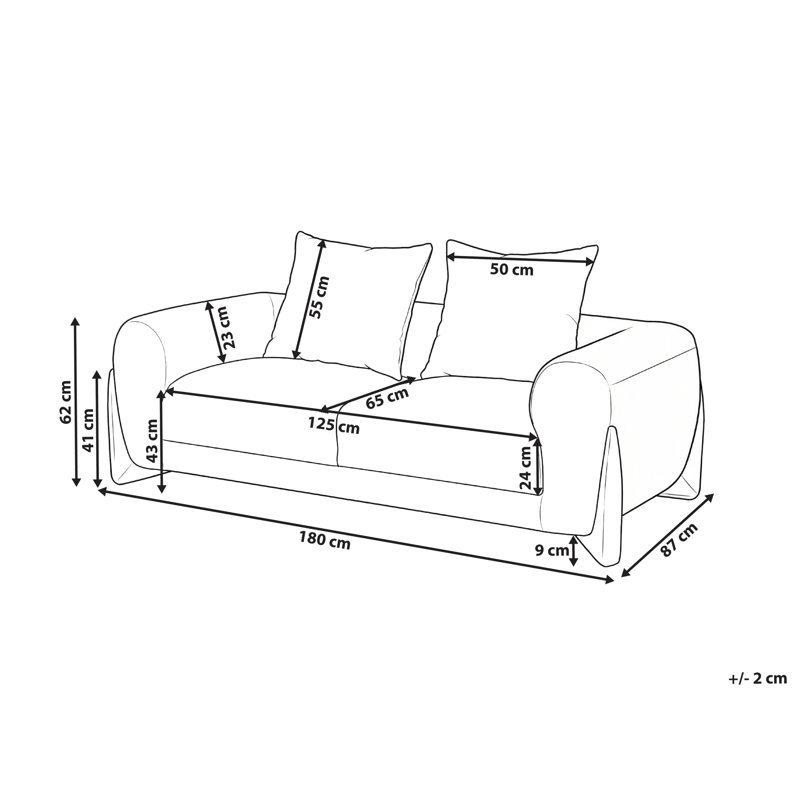 2-seters sofa Vinliden - Rosa - Møbler - Sofaer - 2 seter sofa