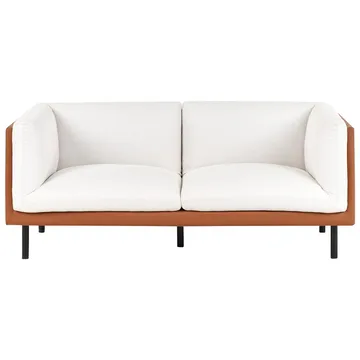 2-seters sofa Vorgod - Hvit, brun, svart - Møbler - Sofaer - 2 seter sofa