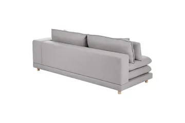 2-sitssoffa Beliani Heden Beige/ljust trä NO_BRAND Grey||Light colored wood - Møbler - Sofaer - 2 seter sofa