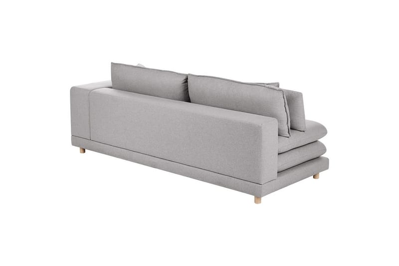 2-sitssoffa Beliani Heden Beige/ljust trä NO_BRAND Grey||Light colored wood - Møbler - Sofaer - 2 seter sofa