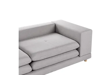 2-sitssoffa Beliani Heden Beige/ljust trä NO_BRAND Grey||Light colored wood - Møbler - Sofaer - 2 seter sofa