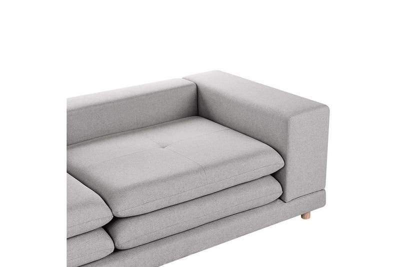2-sitssoffa Beliani Heden Beige/ljust trä NO_BRAND Grey||Light colored wood - Møbler - Sofaer - 2 seter sofa