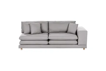 2-sitssoffa Beliani Heden Beige/ljust trä NO_BRAND Grey||Light colored wood - Møbler - Sofaer - 2 seter sofa