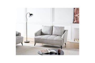 2-sitssoffa Beliani Hobro Brun, Svart Grey - Grå - Møbler - Sofaer - 2 seter sofa
