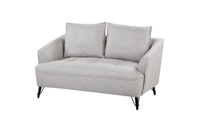 2-sitssoffa Beliani Hobro Brun, Svart NO_BRAND Grey - Grå - Møbler - Sofaer - 2 seter sofa