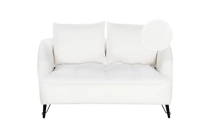 2-sitssoffa Beliani Hobro Brun, Svart NO_BRAND White||Black