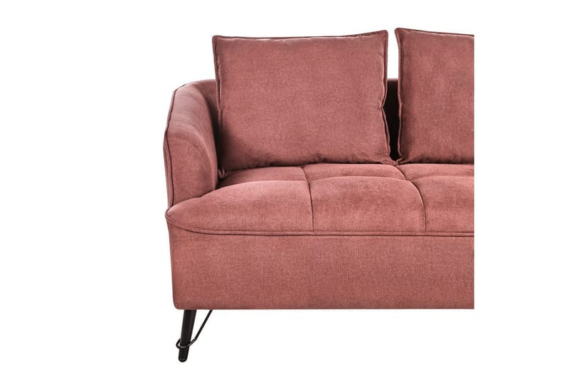 2-sitssoffa Beliani Hobro Brun, Svart NO_BRAND Pink - Rosa - Møbler - Sofaer - 2 seter sofa