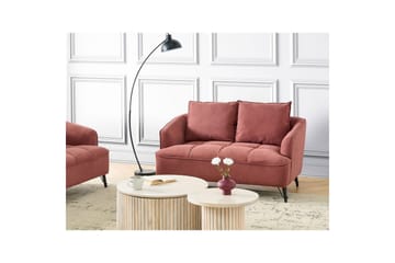 2-sitssoffa Beliani Hobro Brun, Svart NO_BRAND Pink - Rosa - Møbler - Sofaer - 2 seter sofa