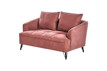 2-sitssoffa Beliani Hobro Brun, Svart NO_BRAND Pink - Rosa - Møbler - Sofaer - 2 seter sofa