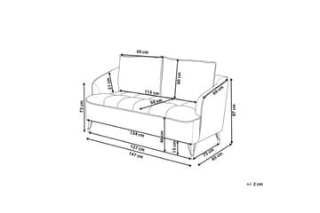2-sitssoffa Beliani Hobro Brun, Svart White||Black - Møbler - Sofaer - 2 seter sofa
