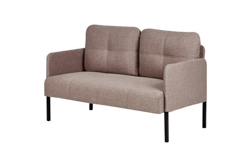 2-sitssoffa Beliani Lahti Beige, svart Brown||Black - Møbler - Sofaer - 2 seter sofa