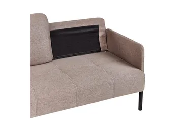 2-sitssoffa Beliani Lahti Beige, svart Brown||Black - Møbler - Sofaer - 2 seter sofa