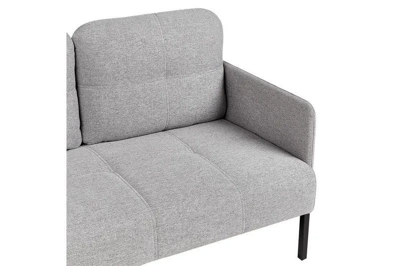 2-sitssoffa Beliani Lahti Beige, svart Light grey||Black - Møbler - Sofaer - 2 seter sofa