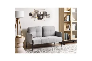 2-sitssoffa Beliani Lahti Beige, svart Light grey||Black - Møbler - Sofaer - 2 seter sofa