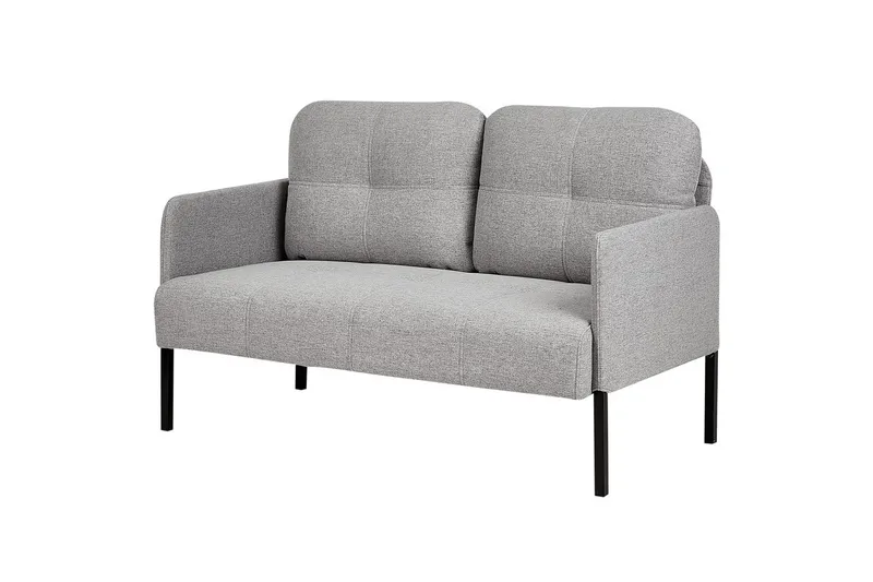 2-sitssoffa Beliani Lahti Beige, svart Light grey||Black - Møbler - Sofaer - 2 seter sofa