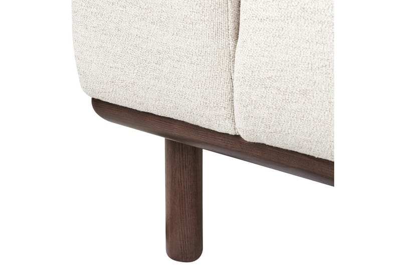 2-sitssoffa Beliani Laurila Beige, mörkt trä Beige||Dark colored wood - Møbler - Sofaer - 2 seter sofa