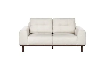 2-sitssoffa Beliani Laurila Beige, mörkt trä Beige||Dark colored wood